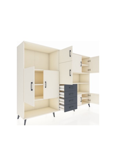 Hyperion Dolap 9 Raflı 4 Çekmeceli 8 Kapaklı 220x44x163 Aytaşı-ay Aytaşı-aytaşı/antrasit Hyperion Dolap 9 Raflı 4 Çekmeceli 8 Kapaklı 220x44x163 Aytaşı-ay Aytaşı-aytaşı/antrasit