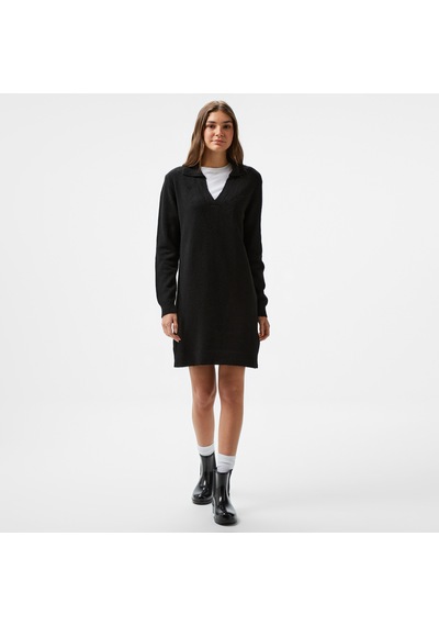 Nautica Kadın Siyah Uzun Kollu Regular Fit Elbise Düz 47d400t Siyah