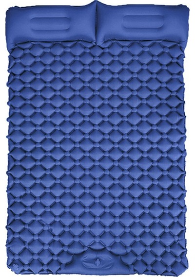 Gm-sr01 Çift Kişilik Uyku Matı 190x122cm Şişme Kamp Yatağı Ankastre Pompalı Yastıklı - Koyu Mavi
