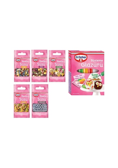 Süsleme Glazürü 4 Çeşit X 19 Gr-dekor Serisi Çiçek+kelebek+konfeti+gümüş İnci+yıldızlar - 671595408