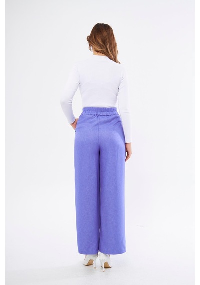 Lovelf Bol Paça Yünefekt Pantolon Indigo İndigo