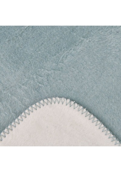 Soft Çift Taraflı Pamuklu Tv Battaniyesi - Mint / Beyaz - 130x170 Cm Renkli