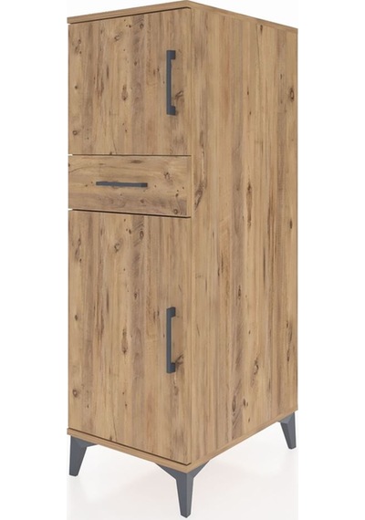 Kronos Dolap 2 Raflı Tek Çekmeceli 2 Kapaklı 44x59x134 Çam-çam Çam