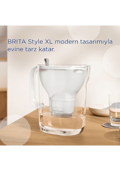 BRITA Style Xl 3.6 L Filtreli Sürahi Pro Gri