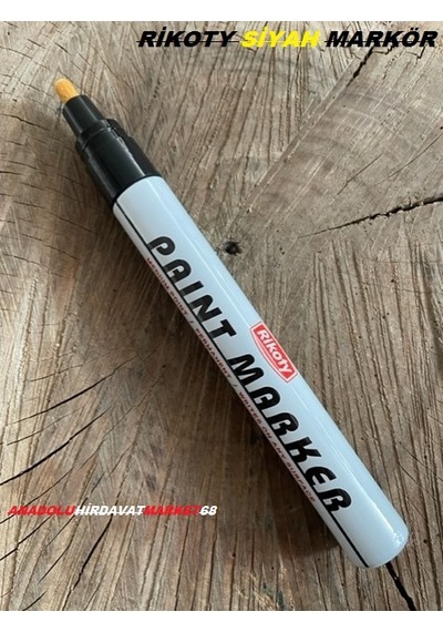 Rikoty Bilyali Kalici Markör Çizik Kalemi Metal Cam Siyah Renk