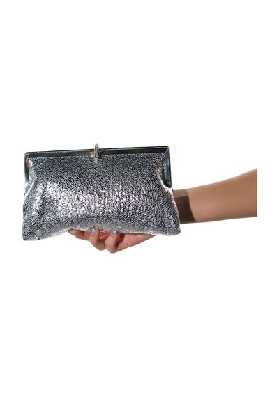 Luvishoes 752 Gümüş Glitter Kadın Abiye Çanta