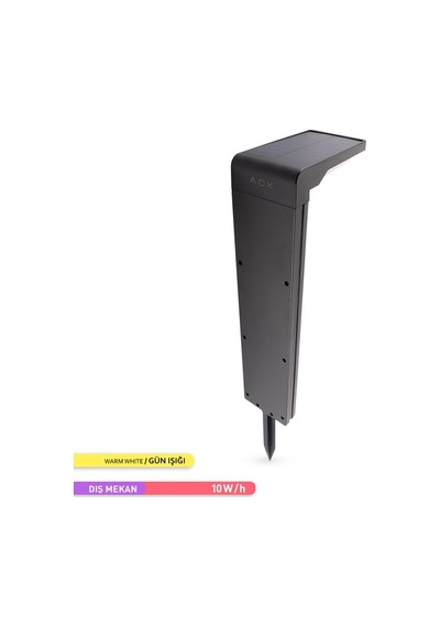 Ack Solar Led Bahçe Armatürü 3000K Günışığı Kazıklı Güneş Enerji