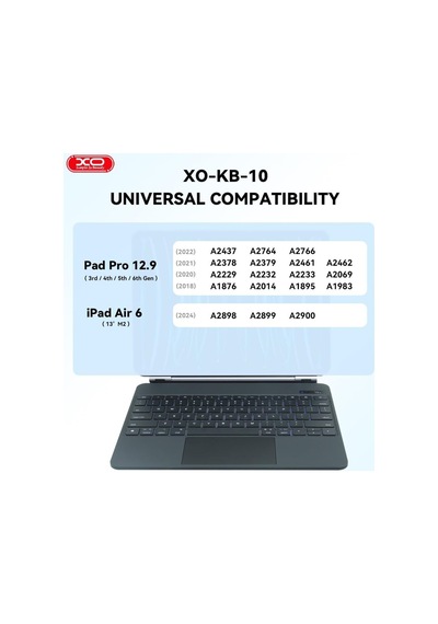 Apple Uyumlu iPad  Pro 12.9" Ekran Touchpadli Ve Dijital Ekranlı Türkçe Q Şarjlı Tablet Klavyesi