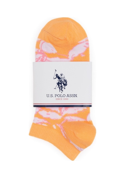 U.S. Polo Assn. U.s. Polo Assn. Kadın 5'lü Patik Çorap Sedolı Kavun Içi