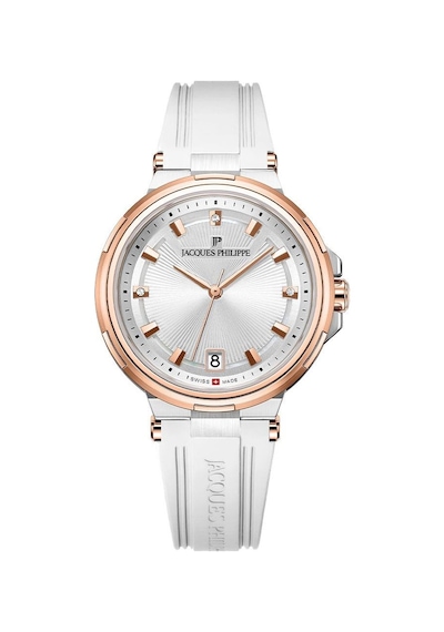 Jacques Philippe Beyaz Silikon Kadın Kol Saati Jpqls457420 Swiss Made