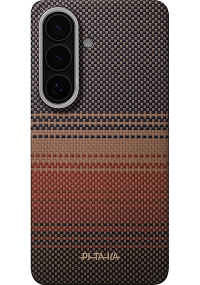 Galaxy Uyumlu S26 Plus Kılıf M-safeli Aramid Fiber Pitaka Tactile Woven Sunset-moonrise Serisi Kahverengi Kahverengi