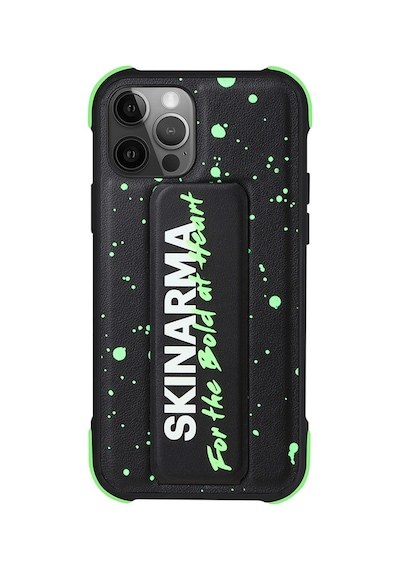 Apple Uyumlu iPhone 12 Pro Max Kılıf Skinarma Standlı Deri Görünümlü Funsha Kapak