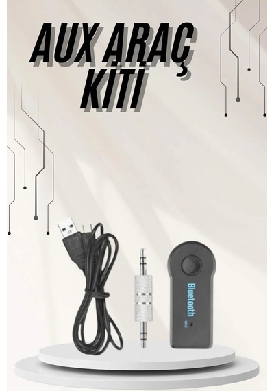Cn Yeni Nesil Bluetooth Aux Araç Kiti Siyah Tv Tablet Telefon Araç Araba