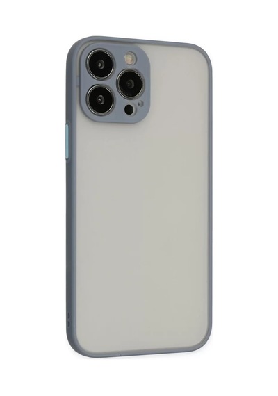 Newface Apple İphone 15 Pro Max Kılıf Montreal Silikon Kapak - Gri