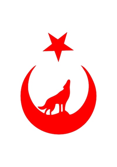 Bozkurt Türk Bağyrağı Sticker 17x17 Cm Kırmızı