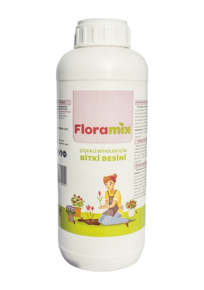 Floramix Çiçekli Bitkiler İçin Solucan Gübreli Bitki Besini - Vitamini 1 Lt