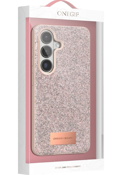 Muratech Onegif Samsung Galaxy Uyumlu  S26 Bright Simli Kapak - Siyah Sıyah