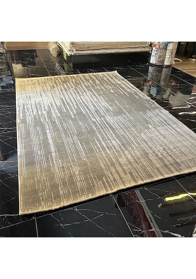 Elexus Halı Diamond 3845 Krem Yeşil Modern Salon Halısı Krem Yeşil