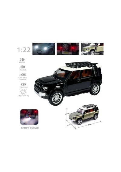 Hcl-510a Çek Bırak 1:22 Sesli Ve Işıklı Buharlı Df Metal Jeep Çok Renkli