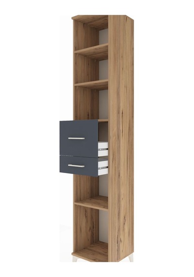 Hyperion Dolap 4 Raflı 2 Çekmeceli 44x44x243 Çam-antrasit Çam Hyperion Dolap 4 Raflı 2 Çekmeceli 44x44x243 Çam-antrasit Çam