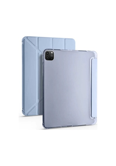 Apple Uyumlu iPad Pro 12.9 2020 Premium Standlı Katlanabilir Kalemlikli Trifolding Kılıf