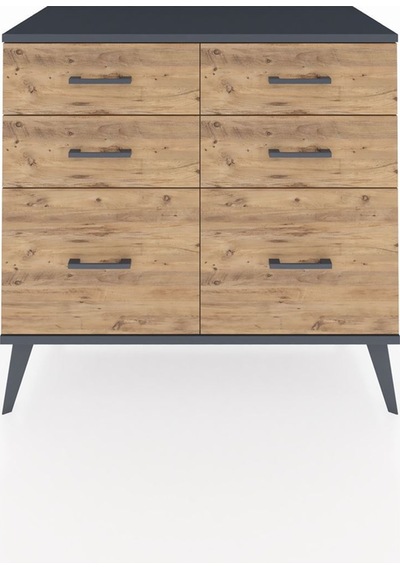 Hyperion Şifonyer 6 Çekmeceli 88x44x80 Çam-antrasit/çam Antrasit/çam Hyperion Şifonyer 6 Çekmeceli 88x44x80 Çam-antrasit/çam Antrasit/çam