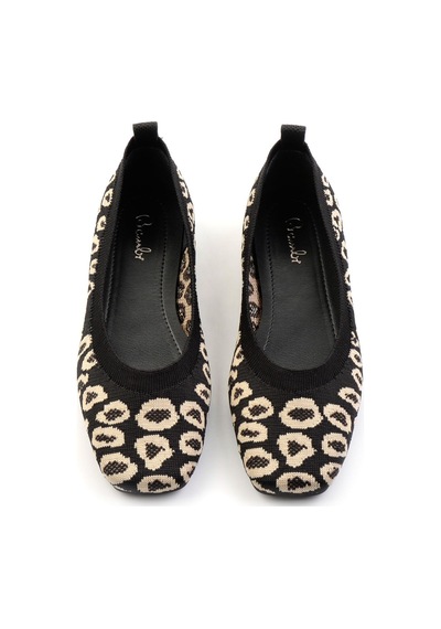 Siyah Leopar Kadın Babet K01327021182 Siyah