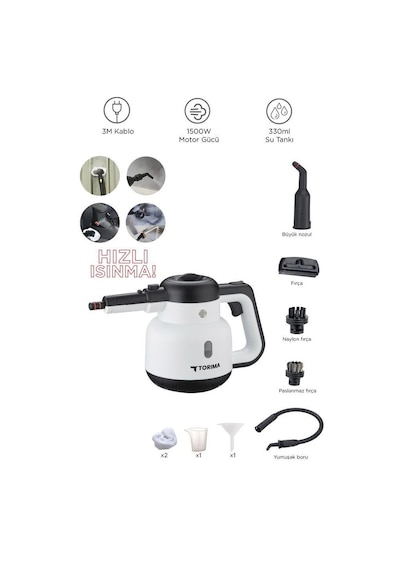 Torima CB-902A 1500 W 8 Aparatlı Buharlı Temizlik Makinesi