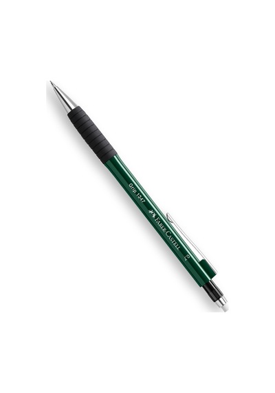 Faber-Castell Grip 1345/47 Versatil Kalem, 0.7 mm, Koyu Yeşil, Ergonomik Tutuş, Yaylı Uç, Uzun Silgi