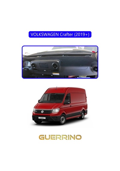 Volkswagen Crafter 2019+ Torpido Koruma Halısı Mavi Kenar