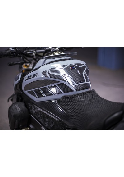 Suzuki - Gsx-s1000 İle Uyumlu Kaydırmaz 6d Karbon 40 Parça Tank Pad Seti Gc81 Karbon - Siyah