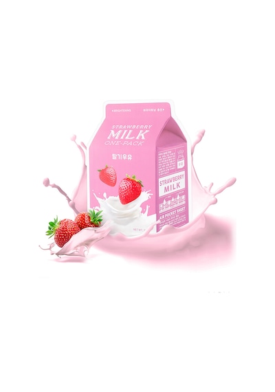 Missha A'PIEU Strawberry Milk One-Pack Aydınlatıcı Yaprak Maske - Çilek-Süt