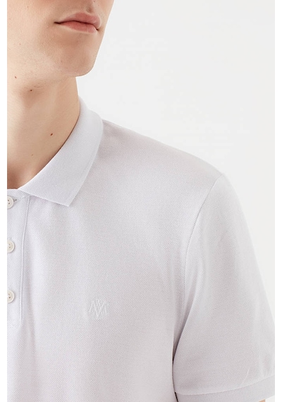 Mavi Erkek Polo Yaka T Shirt 064946-27879 Beyaz Beyaz