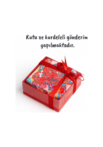 Inno 60x60 Cm Premium Saten Desenli Dikişli Fular Bej