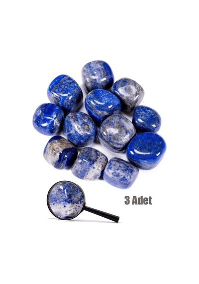 Lapis Lazuli Taşı Doğal Taş Kütle 3 Adetli