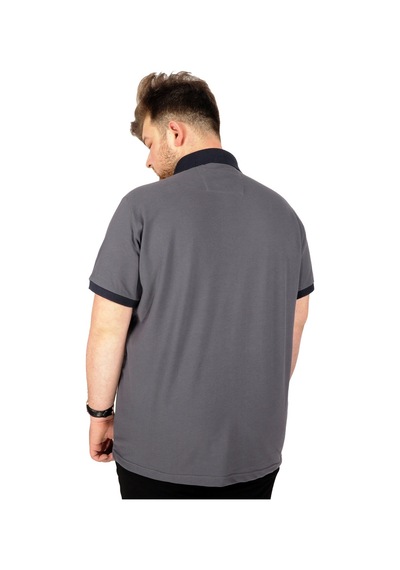 Mode Xl Büyük Beden T-Shirt Polo Maximum Height 21319 Füme 001