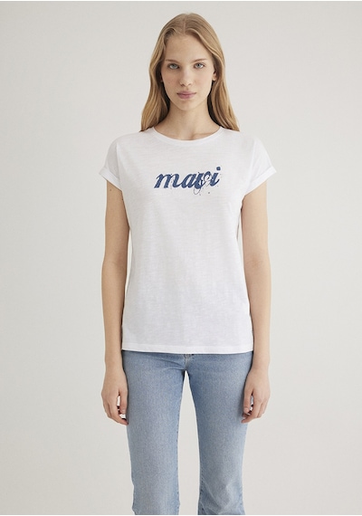Mavi - Mavi Logo Baskılı Beyaz Tişört 166422-620 Beyaz