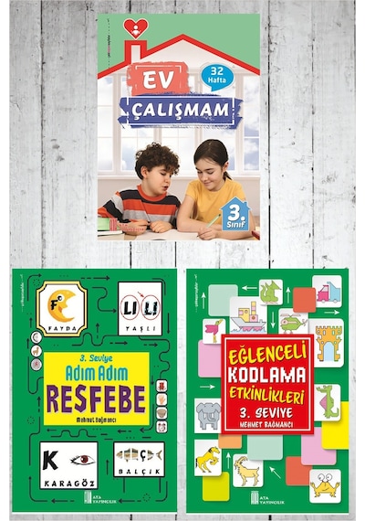 3.sınıf Ev Çalışmalarım + kodlama + resfebe