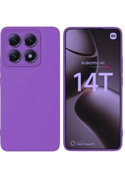 Xiaomi 14T Uyumlu Silikon Kılıf - Pastel Renk Tonu Esnek Tam Koruma Kapak  - Mor
