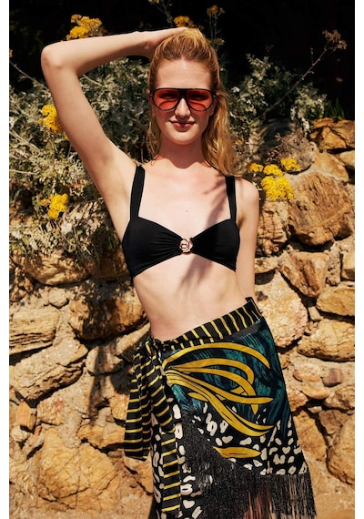 Defacto Regular Fıt Geniş Askılı Siyah Bikini Üstü G4642ax26smbk81 Siyah-bk81