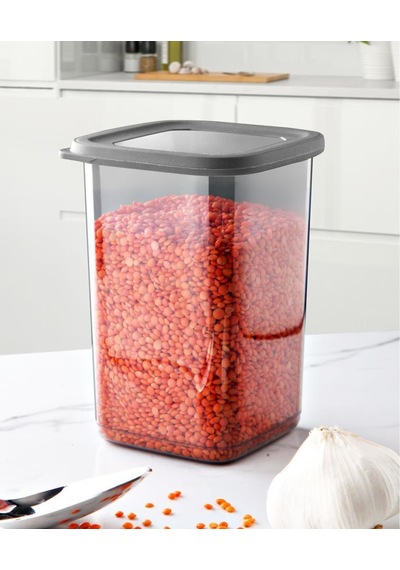 Omnipazar Sy-2735 Fresca Kare Erzak Saklama Kabı Silikon Kapak 3'lü Set Şeffaf