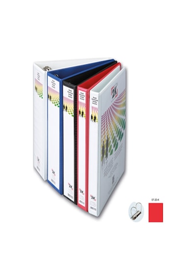 2k Sunum Klasörü Cepli 2 Halkalı 70 Mm Kırmızı 07-2d-k Çok Renkli