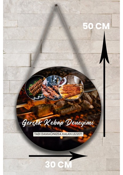 Kebap Salonu Için Duvar, Kapı, Tek Taraflı Askılı Pano Karşılama Tabelası, Restoran Süs Tablo