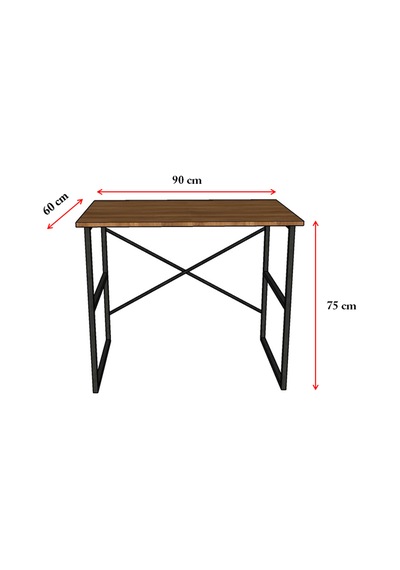 Asra Trend Metal Çalışma Masası METALÇM02 %100 MDF Bilgisayar Masası Kül Gri