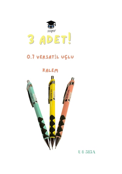 Versatil Uçlu Kalem Setleri 0.7 Mm Rengarenk Modeller Mor