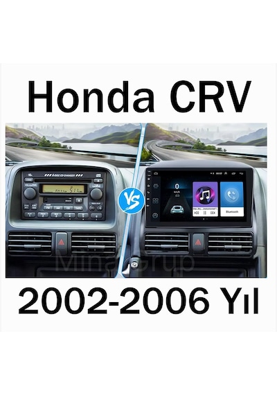 Honda Cr-v 2002-2006 Android Multimedya Ekran 9 İnç 2gb Ram 32gb Hafıza Carplay Android Auto Navigasyon 9"