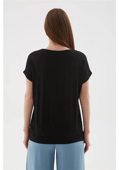 Fashion Friends 25y0074k1 Kadın Baskılı Bluz Siyah