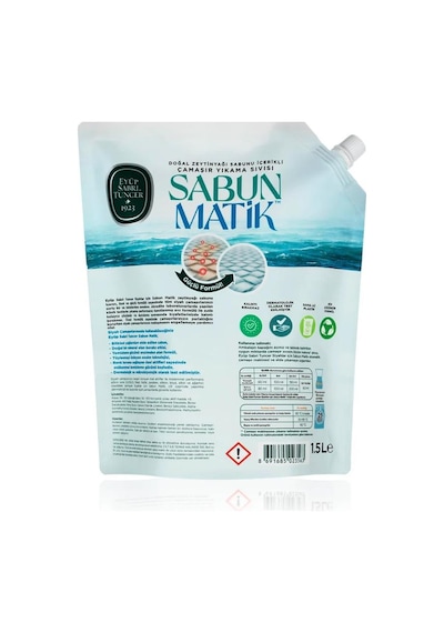 Eyüp Sabri Tuncer Sabun Matik Doğal Zeytinyağlı Çamaşır Yıkama Sıvısı Siyahlar 1,5 Lt