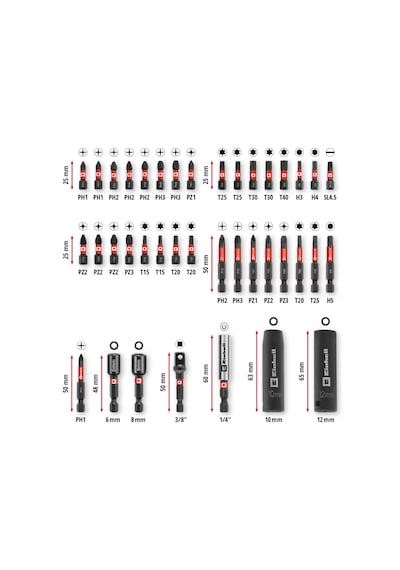 Einhell M-CASE 39 Parça Bits Uç ve Soket Seti - 49109220