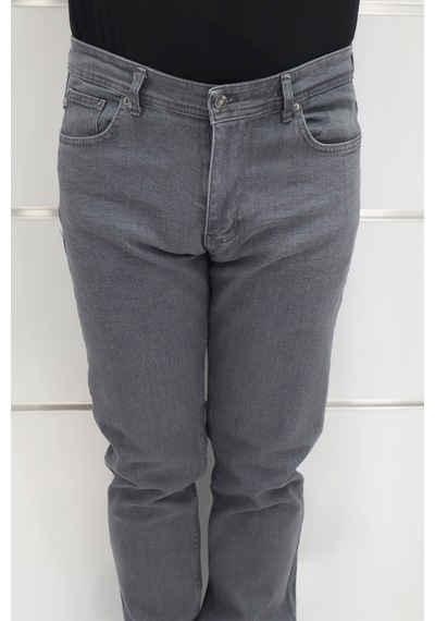 Denim Cartel Dmctekstil Erkek Gri Yüksek Bel Rahat Kalıp Boru Paça Jean Pantolon Gri